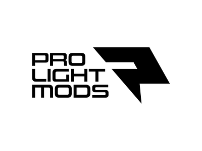 Pro Light Mods Logo Design camera flash lettermark lights logo photography sports