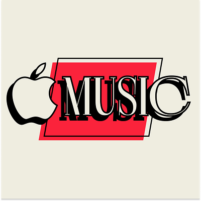 Retro Apple Music branding design graphic design illustration logo vector