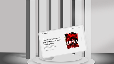Milan Nation Online Blog (Second edition) Hero Page Mockup branding graphic design ui visual design web design