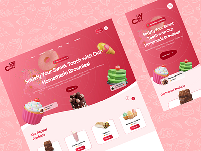 My Cuppy Cakes - Homemade cakes website bakery homemade cake ui ui website