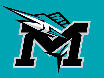 Miami Marlins Rebrand Concept branding fish illustration logo marlins miami sports
