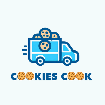 Logo for Cookies Delivery Company cookies cook graphic graphic design logo logo design
