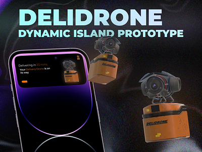 DeliDrone - A Drone Delivery Concept 3d design figma ui