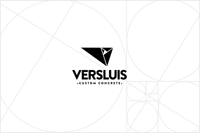 Versluis Custom Concrete Branding branding concrete construction golden ratio graphic design logo