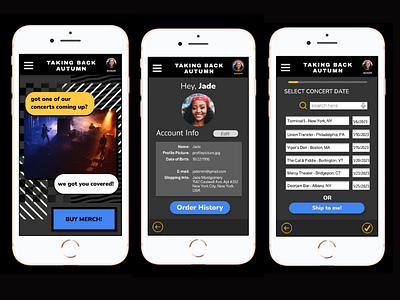 Concert Merchandise App app app design design ui ux