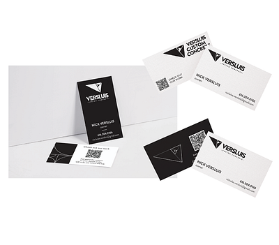 Versluis Business Cards branding business card concrete construction golden ratio graphic design logo