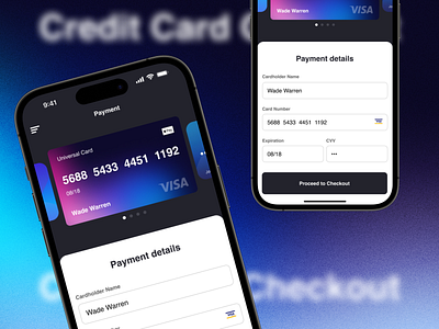 DailyUI#002-Credit Card Checkout app design design mobileapp ui