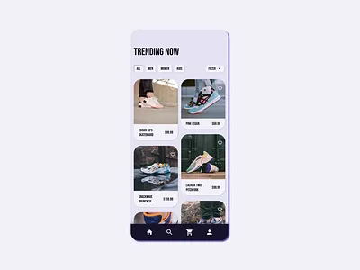 Trending 069 dailyui ecommerce fashion mobile now shopping sneakers trending ui uidesign