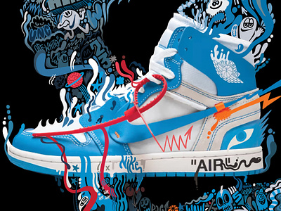 wotto Sneaker Series air jordans artist collaboration doodles nike shoes sneaker art sneakers wotto