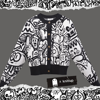 KnitUp x wotto apparel characters clothing doodle art doodles fashion illustration knitted goods street wear style wotto