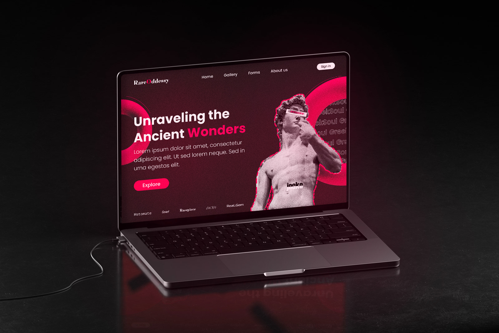 Greek Landing Page Ui Design case study clean web ui creative website design figma graphic design greek landing page ui illustration landing page landing page ui minimal website modern museum website ui trendy ui web design web ui website website inspiration