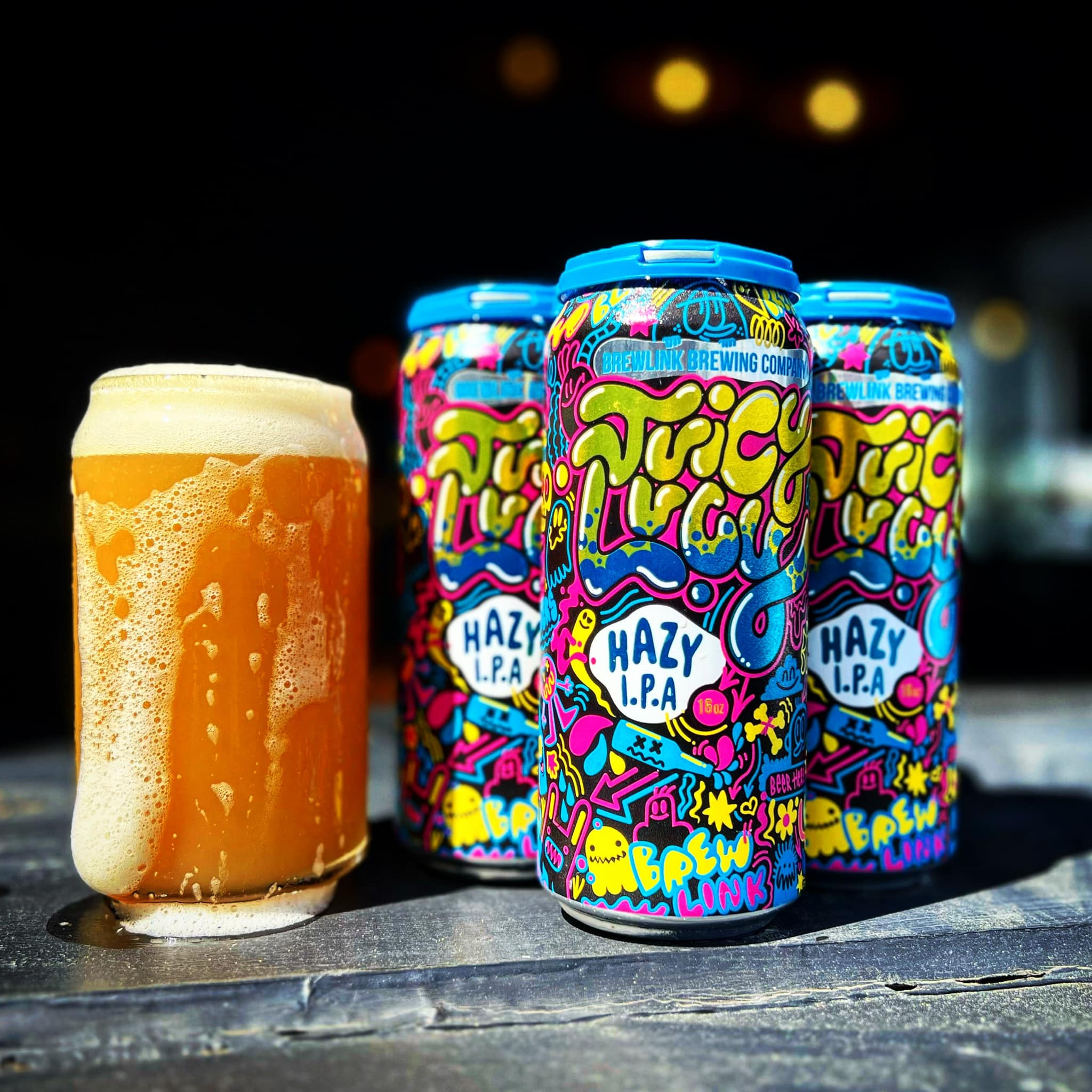 Brew Link Brewing Can - Juicy Lucy beer beer can design brewery character design characters design doodles illustration packaging vector wotto