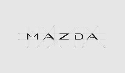 Mazda auto automotive branding car grid japan letter letters logo m mazda style typeface typeface. lettering typography