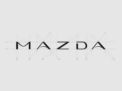 Mazda auto automotive branding car grid japan letter letters logo m mazda style typeface typeface. lettering typography