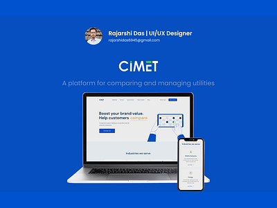 CIMET - A platform for comparing and managing utilities comparison ui uiux utilities web design