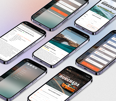 Mobile version design - Travel website💛💙 design design. e commerce ecom figma illustration landing landing page logo travel travel website ui uiux ux web webdesign website design