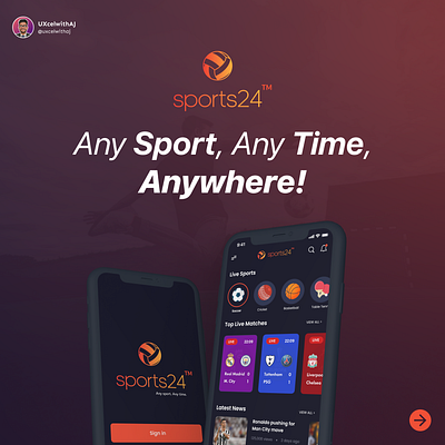 Sports 24 - Sports streaming platform app cricket design figma football illustration mobile mobileapp sports ui ux
