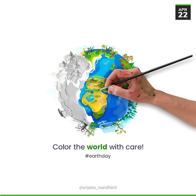 Earth Day creativeposter design earthday eath flat graphic design illustration minimal photoshop poster posterdesign website