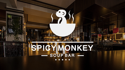 Spicy Monkey - Soup Bar Brand Identity bar branding brand identity branding branding design company design graphic design logo logo and branding logo design monkey packaging soup startup logop design