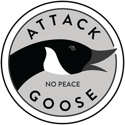 Attack Goose - No Peace - Parody Beer Logo Design adobe illustrator branding design graphic design illustrator logo logo design logo designer parody parody design vector