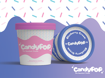 CandyPop Ice Cream Branding branding design graphic design icecream illustration illustrator logo photoshop typography vector