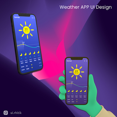 Weather App UI Design graphic design ui