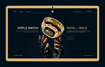 Premium Wear for your Watches 3d apple black design figma gold homepage landing minimalism premium shop smart tablet ui ux watch web