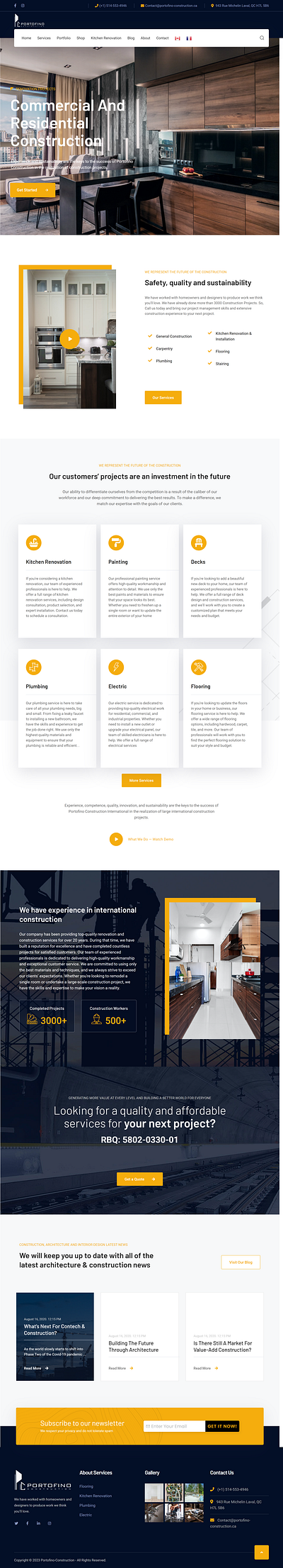 Construction Website UI UX design branding construction website free mockup graphic design kitchen renovation logo prototype ui ui ux design ux website ui ux wrieframe