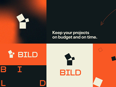 Bild | Construction Software brand branding building construction identity logo orange people startup