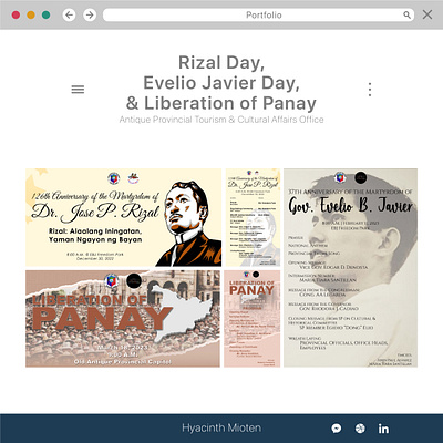 Rizal Day, Evelio Javier Day, & Liberation of Panay graphic design illustration layout program