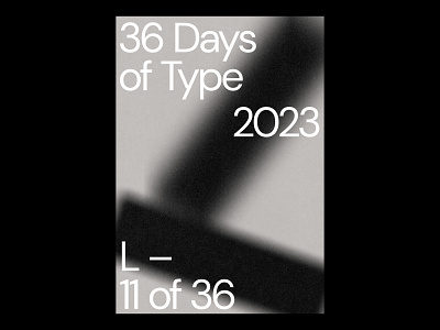 L /36 Days clean design modern poster print simple type typography