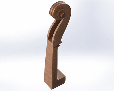 Violin Handle 3d design modeling