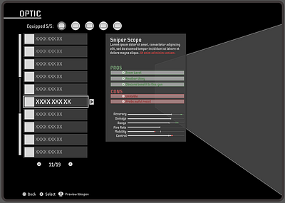 Study of Call of Duty UI using Figma combat design gaming graphic design low fidelity ui
