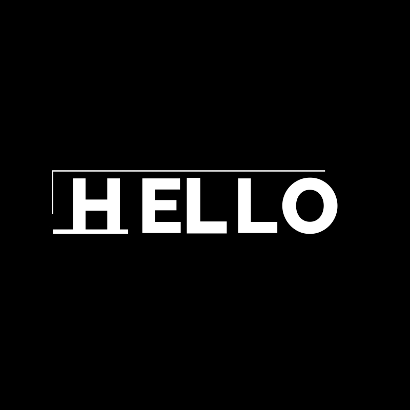 Hello & Goodbye animated gif animation black bye endless gif goodbye hello hi loop mograph motion design motion graphics seamless simple type typography white