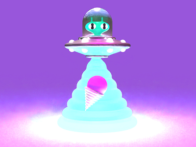 UFO Cone Thief 3d alien flying saucer uap ufo womp