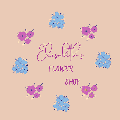 Flower Shop Logo canva design flower shop graphic design logo