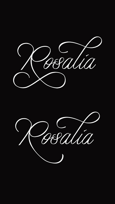 Rosalía Lettering branding calligraphy font graphic design hand lettering letterforms lettering letters logo script script font typeface typography