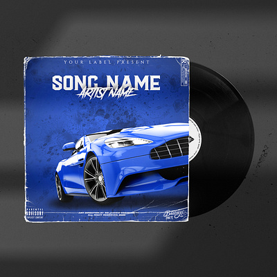 Car blue – Premade cover art album cover art cd cover cover art design graphic design mixtape cover