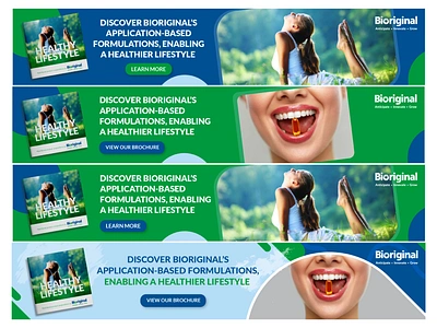 HEALTHIER LIFESTYLE - WEB BANNERS branding creative creative and quality graphic design hea health ui