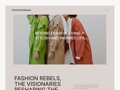 THEFASHIONMAG WEB UI design ui ux web design