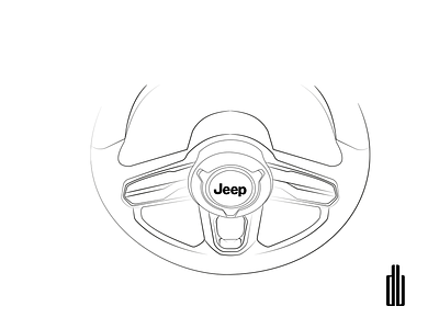 Jeep Wrangler arte car carros carros modernos cars contemporary desenho design de interiores elemento esboço estética freepik interior interior design jeep painel planejar skech steering wheel visual