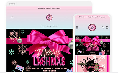 Website Design (Christmas Edition) consult content custom graphics design flyer graphic design illustration instagram lashdesign lashes logo