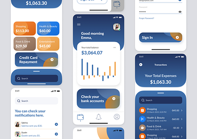 Sunset Financial App Exploration app exploration financial iphone