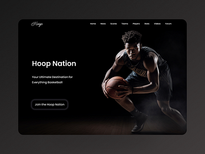 Basketball Herosection design graphic design ui ux webdesign
