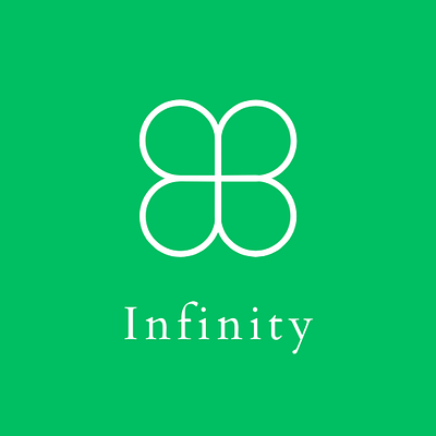 Infinity Leaf graphic design logo