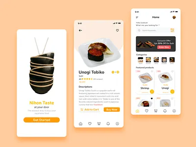 Nihon Taste- Food App ui