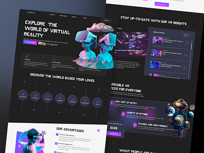 VR Landing Page design graphic design ui user interface ux virtual reality vr website