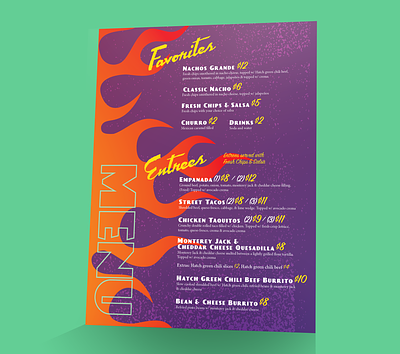 Taco Truck Poster Menu branding design illustration print type