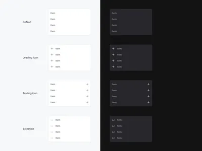 Menu Design | Components ⚡️ component components designcomponents designsystems dropdownmenu hamburgermenu informationarchitecture leadingicon menudesign navigationdesign navigationflow selection sergushkin tabmenu trailingicon uiuxdesign userexperience userinterface ux uxdesigner