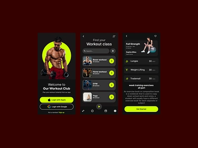 FitTrack Fitness mobile app design 3d animation graphic design logo motion graphics ui